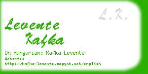 levente kafka business card